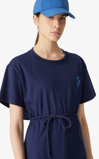 Kenzo Women Kenzo Sport 'blocked 'k' T-shirt Midnight Blue